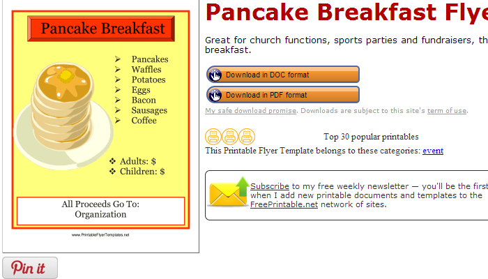 printableflyertemplates pancake
