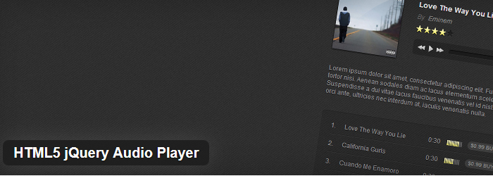 HTML5 jQuery Audio Player for WordPress