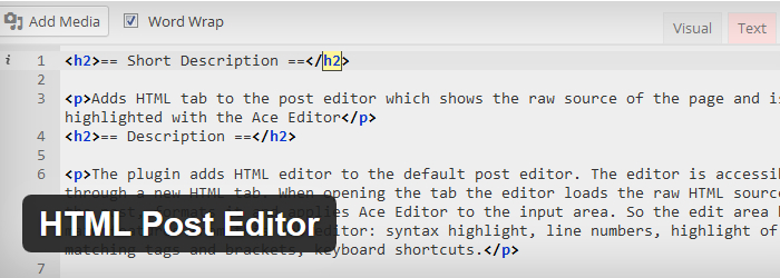 HTML Post Editor