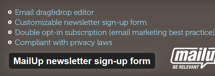 MailUp Newsletter Sign-Up Form