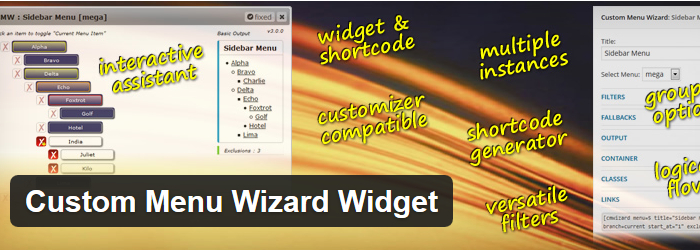 Custom Menu Wizard Widget
