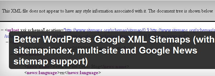 Better WordPress Google XML Sitemaps