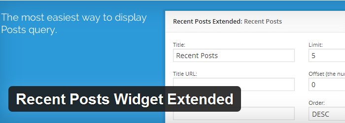 Recent Posts Widget Extended